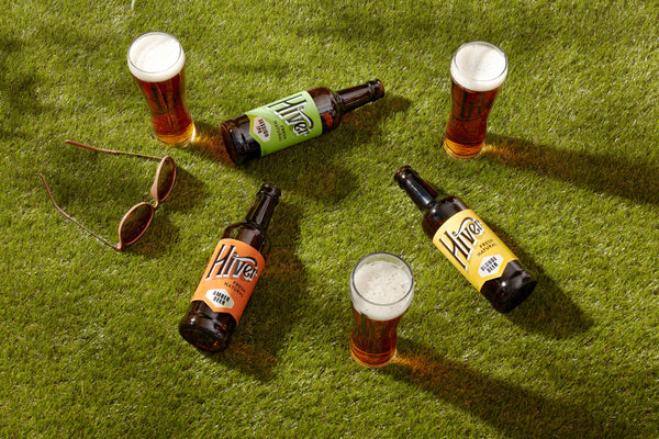 Hiver bottle selection on grass